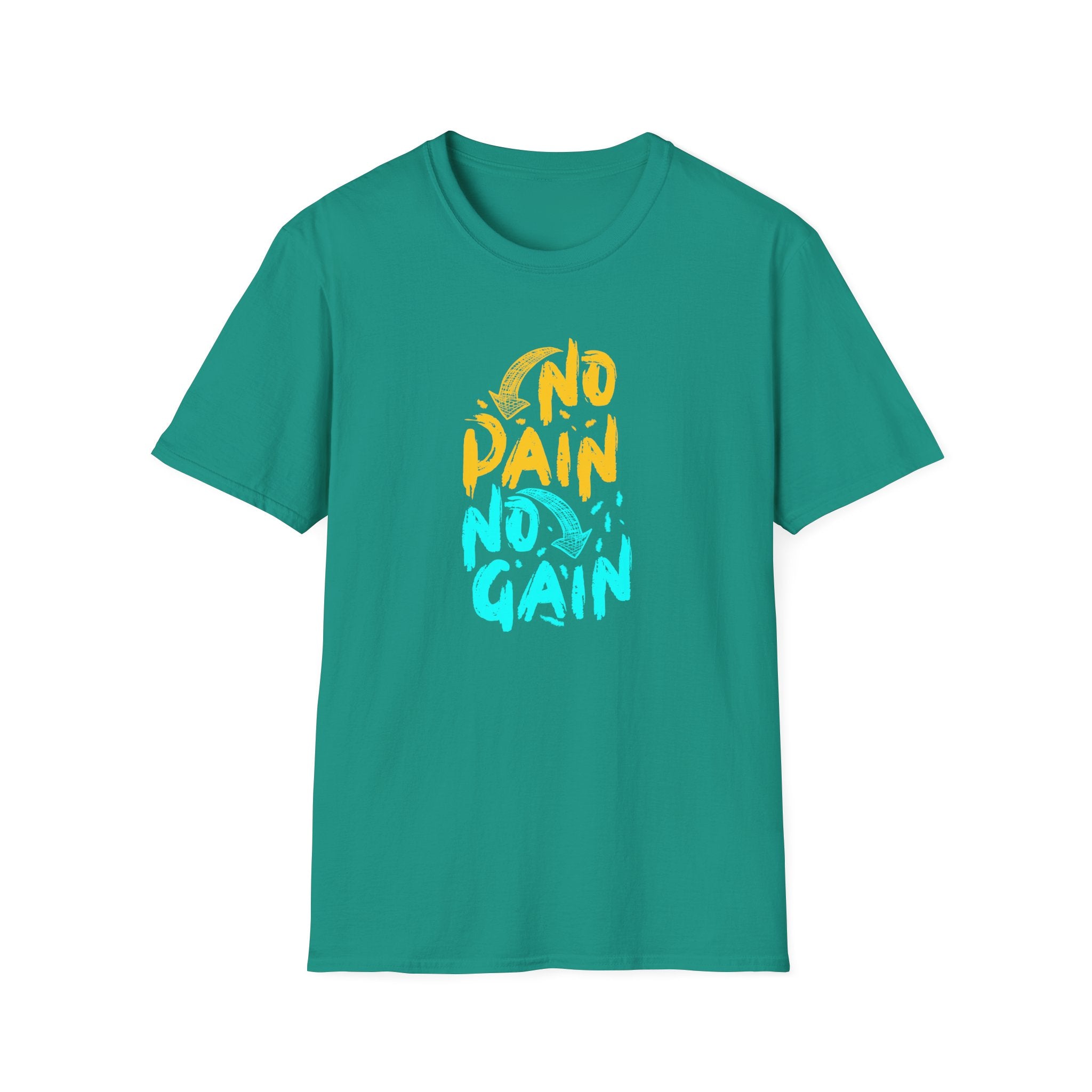 No Pain No Gain Motivational Graphic Tee - Inspire Success - Sinful Threads