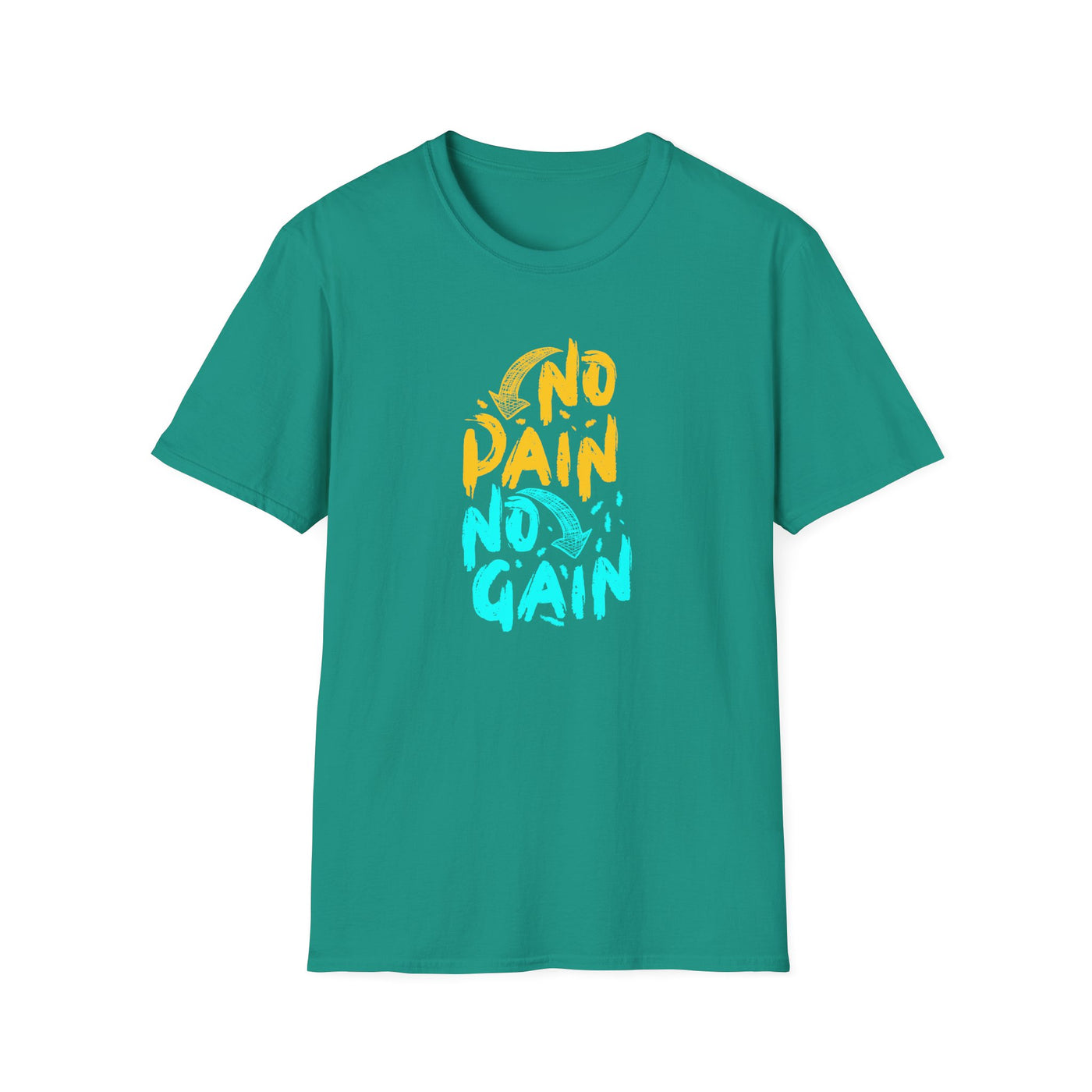 No Pain No Gain Motivational Graphic Tee - Inspire Success - Sinful Threads