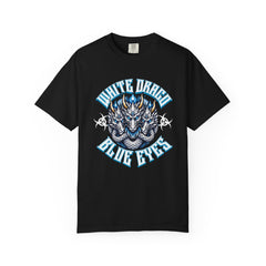 Dragon Art Tee - Blue-Eyed Three-Headed Fantasy Gift
