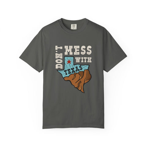 Dont Mess With Texas Map Novelty Design Humor T-Shirt