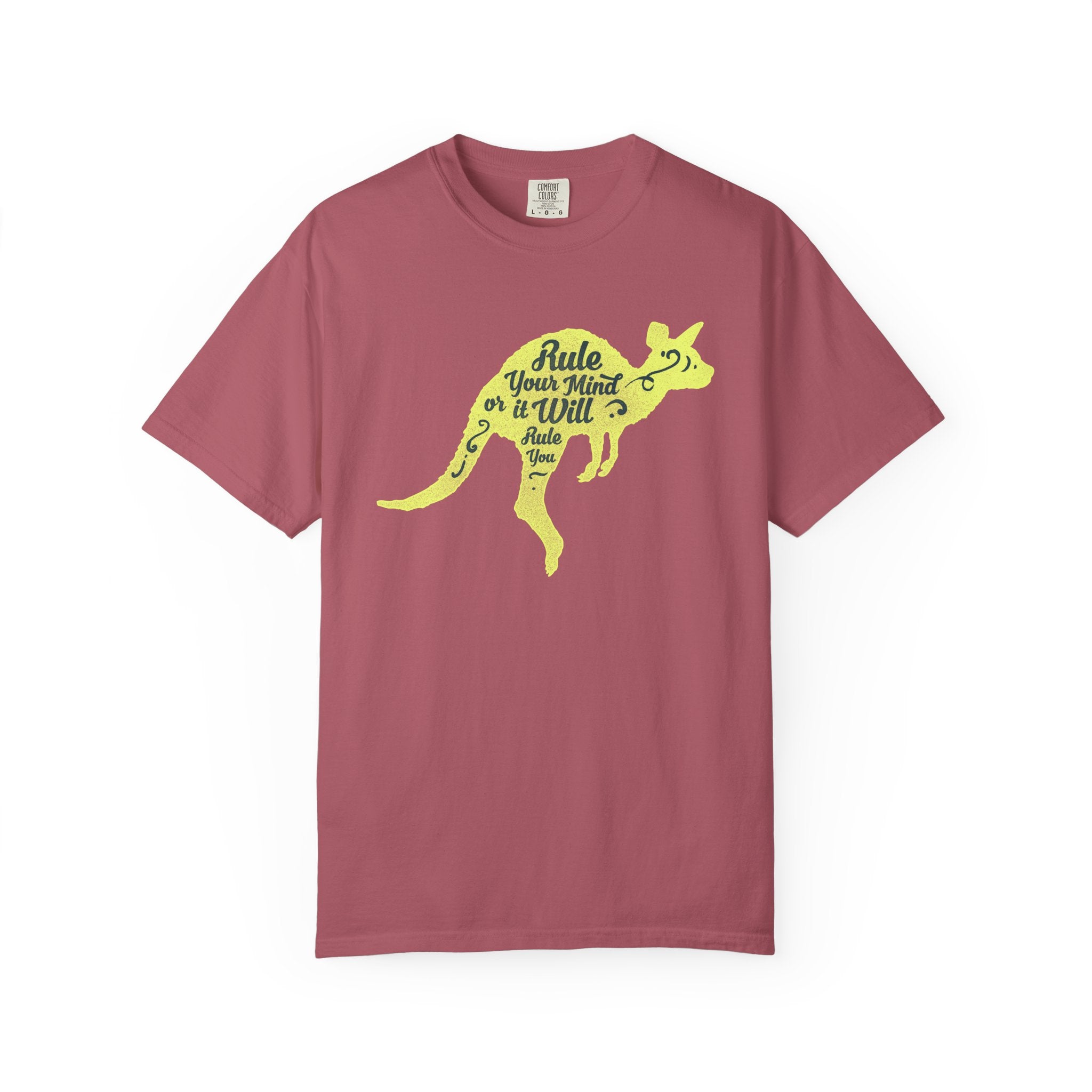 Kangaroo Silhouette with Mental Rules Greatness T-Shirt - Sinful Threads