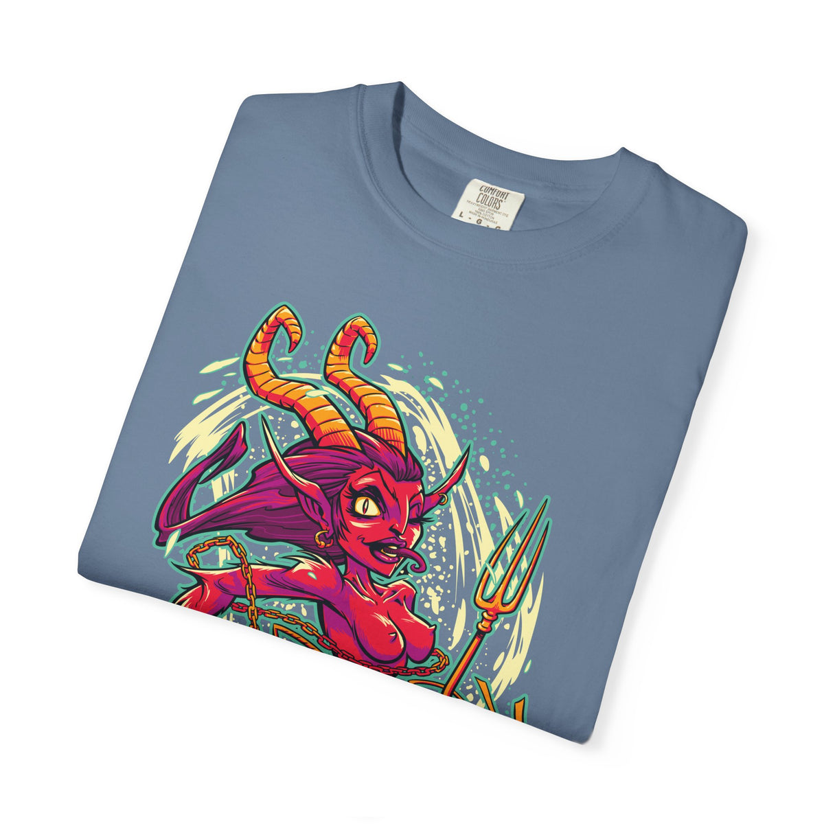 Female Krampus T-Shirt - Cute She Devil Cartoon Tee