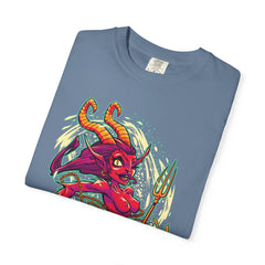 Female Krampus T-Shirt - Cute She Devil Cartoon Tee