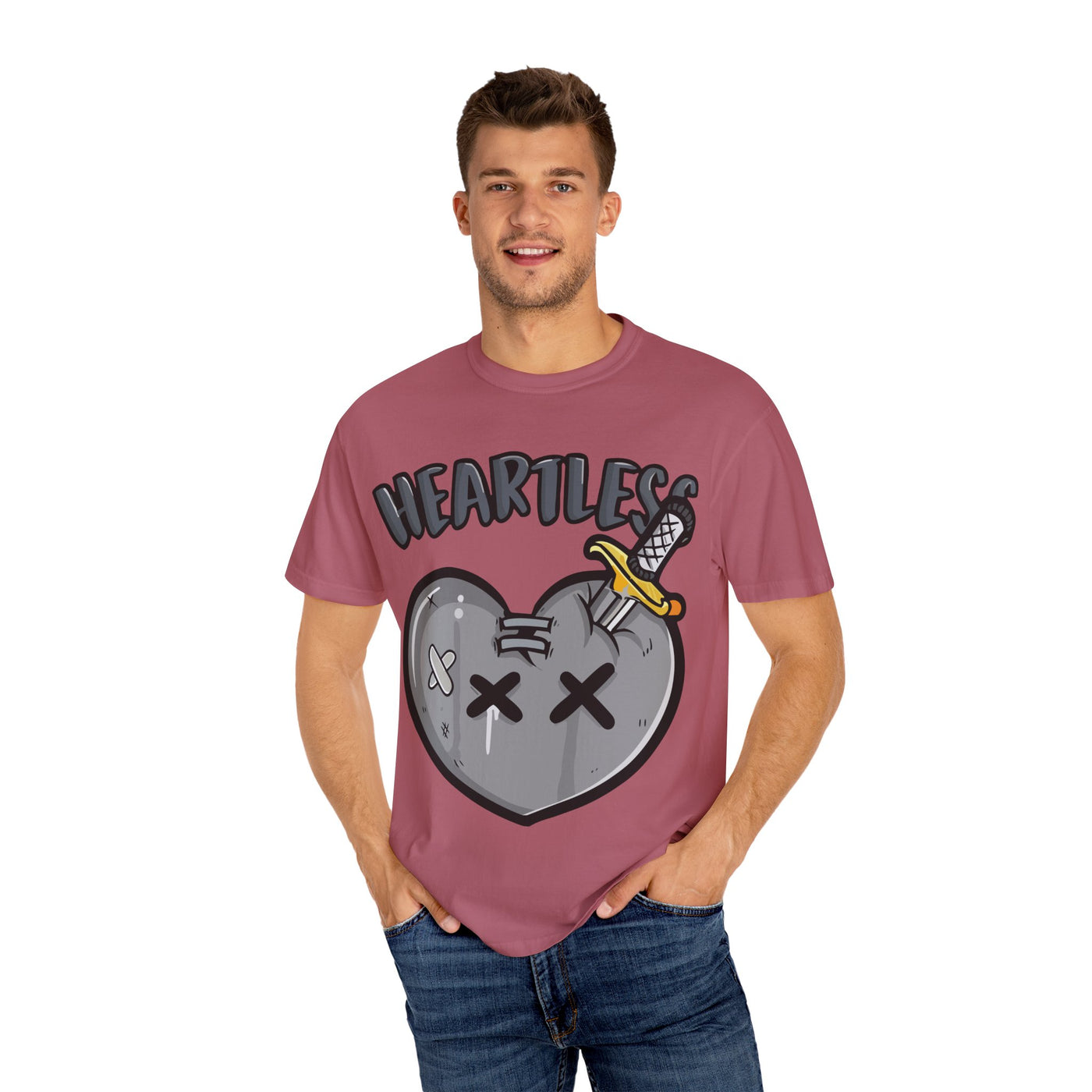 Heartless Grunge Tee – Broken Heart Shirt for Emo Aesthetic - Sinful Threads