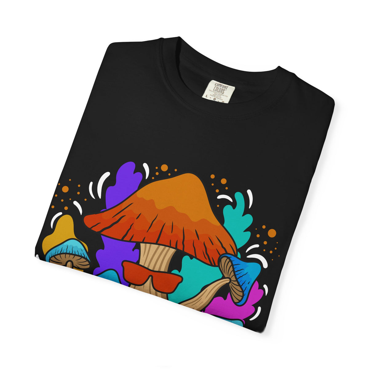 Psychedelic Mushroom Tee - Trippy Sunglasses Fungi Gift