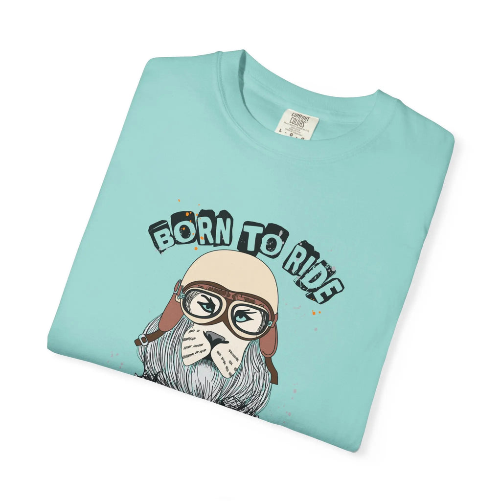 Born To Ride Dog Pilot Style Motorcycle Rider T-Shirt - Sinful Threads