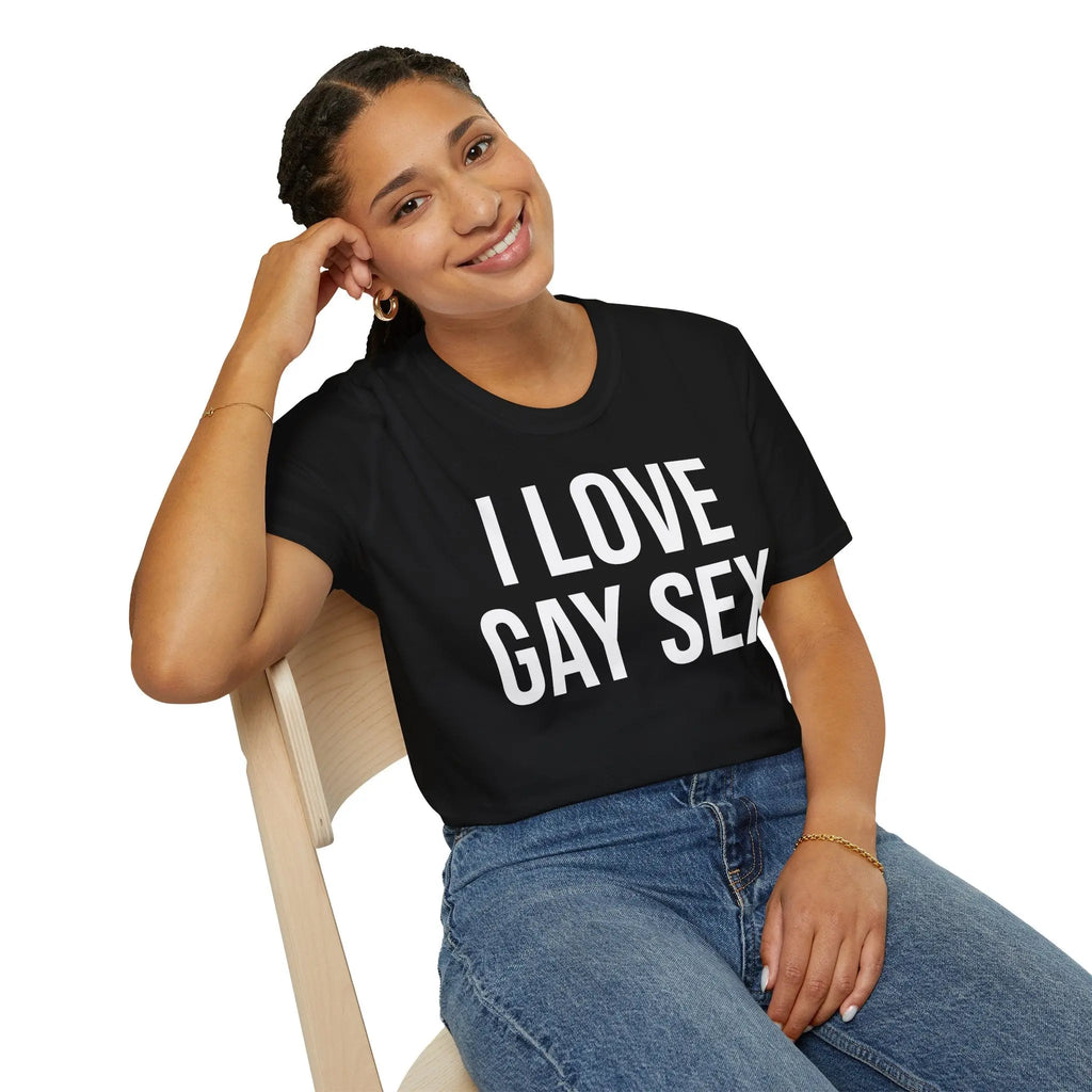 Funny Sex Positive Gay Shirt for Unapologetic Pride Printify