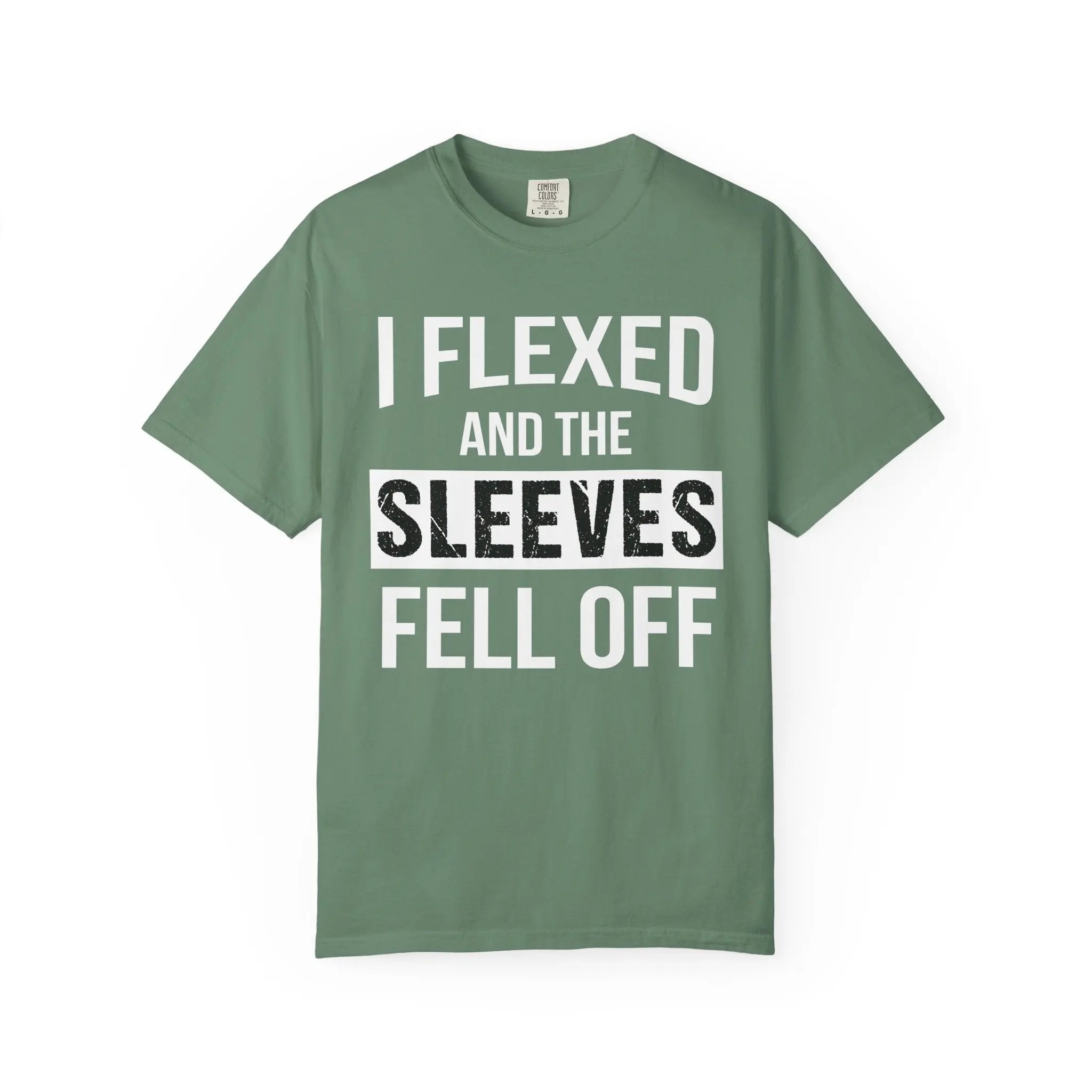 I Flexed Sleeves Statement T-Shirt - Premium Gym Humor Tee Printify