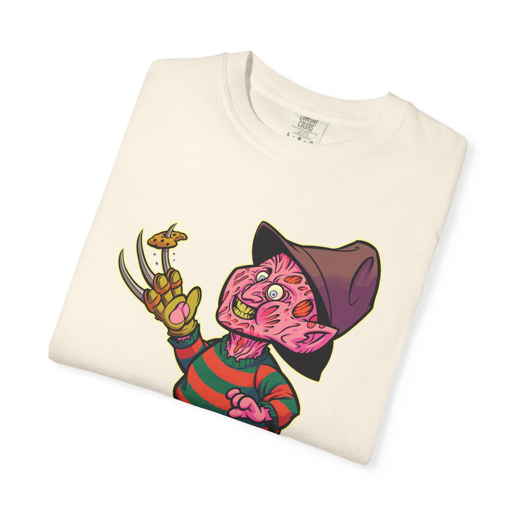 Elf Cookie Elm Street Tee - Spooky Holiday Horror Shirt - Sinful Threads