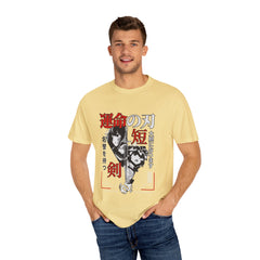 Anime Manga Tee - Black White Sword Design - Japan Gift