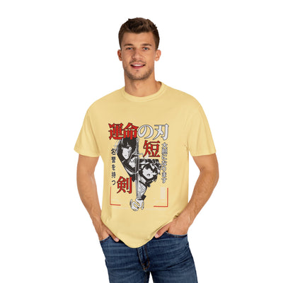 Anime Manga Tee - Black White Sword Design - Japan Gift - Sinful Threads