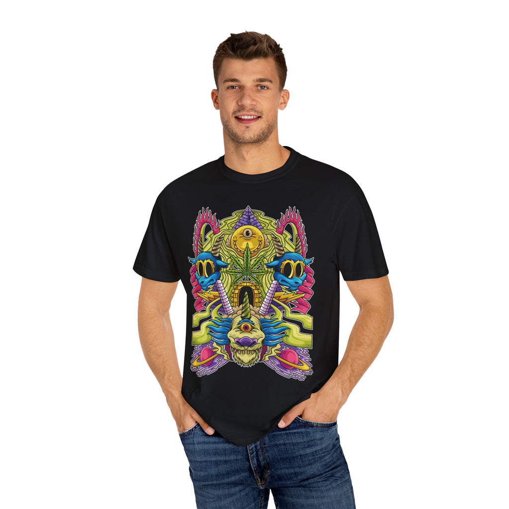 Trippy Monster Tee - Psychedelic Monster Tee - Weed Art Gift - Sinful Threads