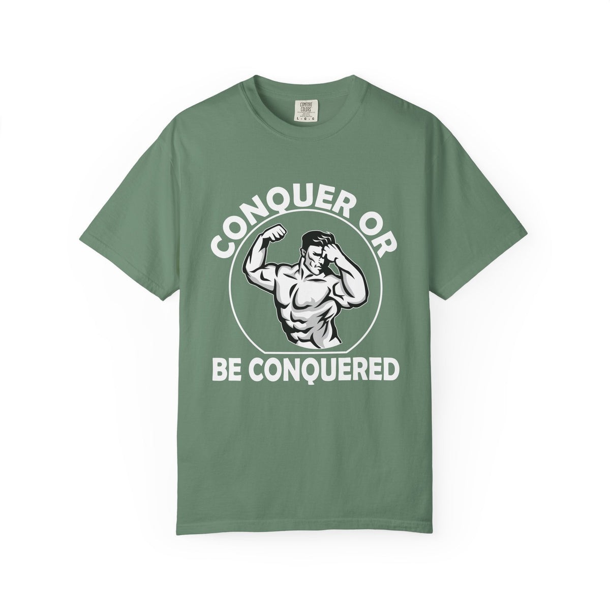 Conquer Fitness Motivation Graphic T-Shirt - Victory Design
