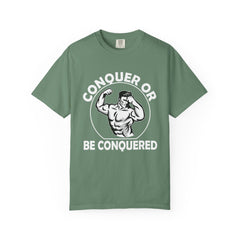 Conquer Fitness Motivation Graphic T-Shirt - Victory Design