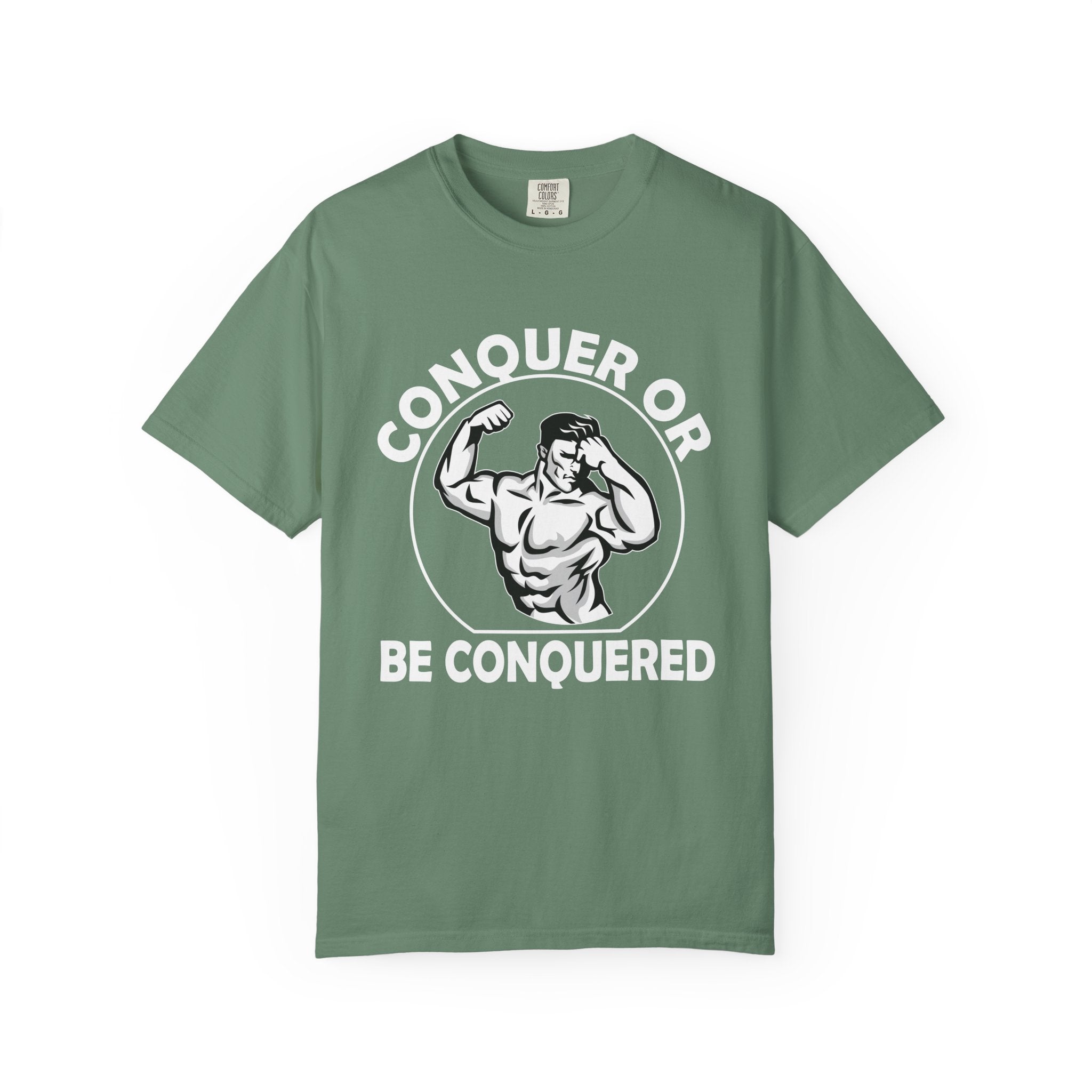 Conquer Fitness Motivation Graphic T-Shirt - Victory Design - Sinful Threads