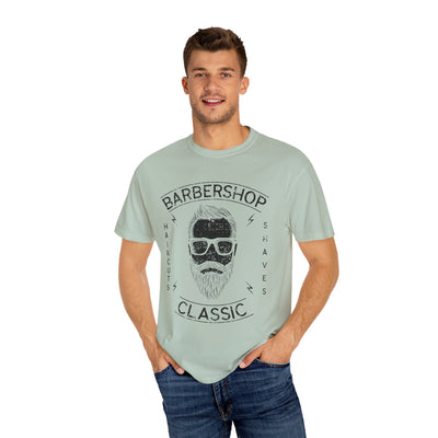 Barbershop Haircuts Shaves Classic Design Trendy T-Shirt - Sinful Threads