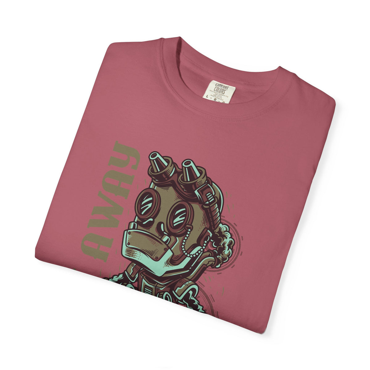Fly Away Einstein Robot On Skateboard Illustration T-Shirt