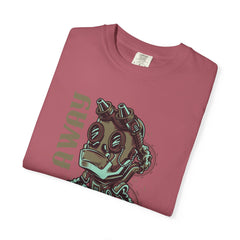 Fly Away Einstein Robot On Skateboard Illustration T-Shirt