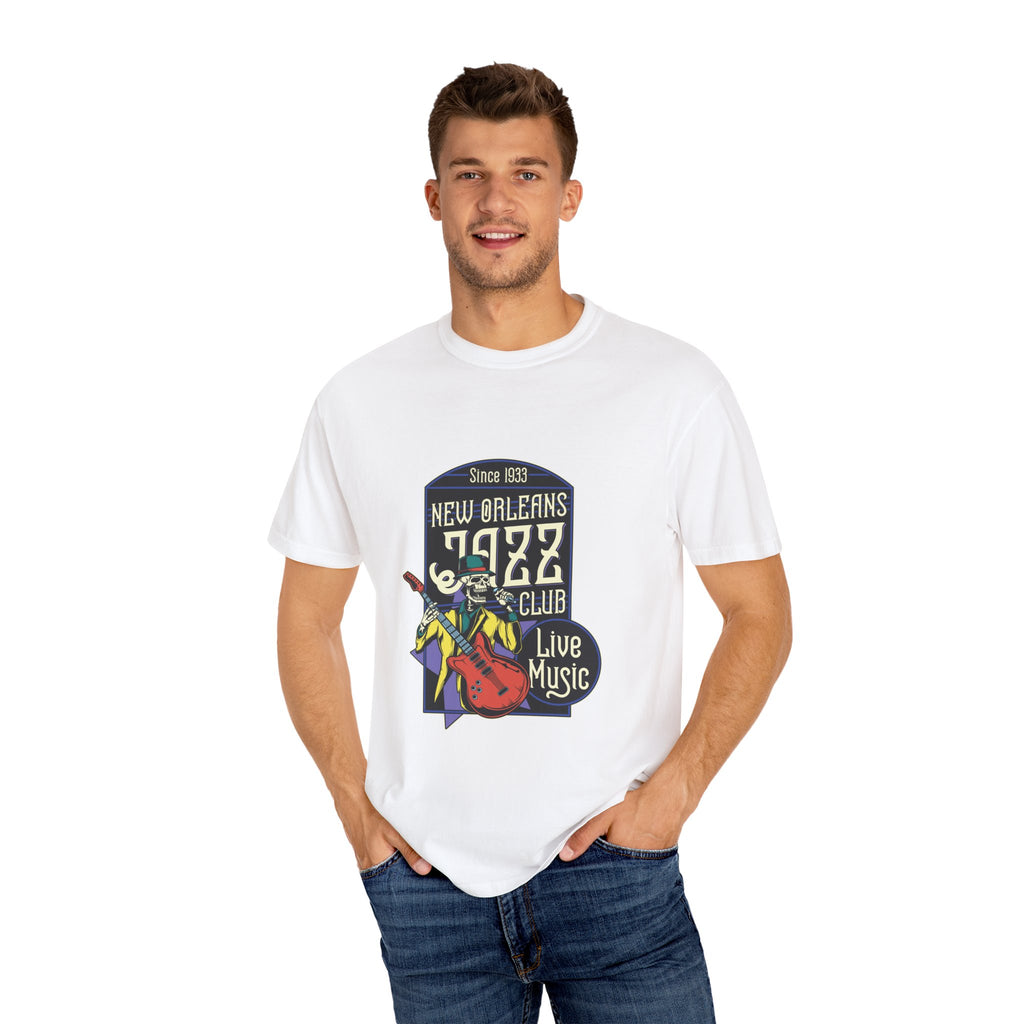 New Orleans Jazz Shirt - Jazz Club Skull Tee, NOLA Music Gift - Sinful Threads