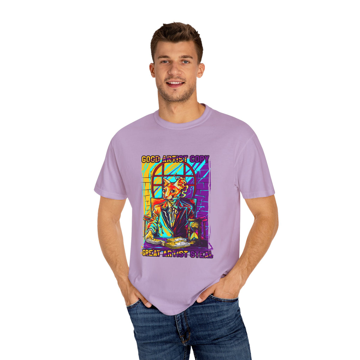Good Artist Copy Great Artist Steal Funny Cat T-Shirt