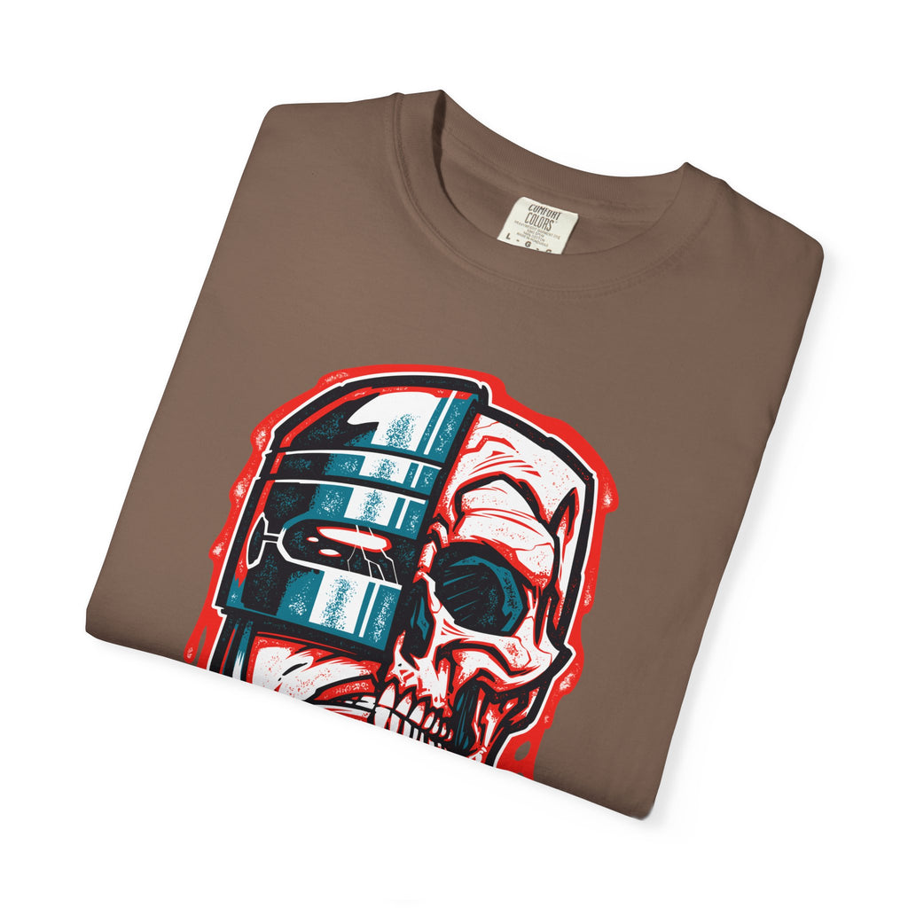 Robocop Dead or Alive Shirt with Robot Skull Design - Sinful Threads