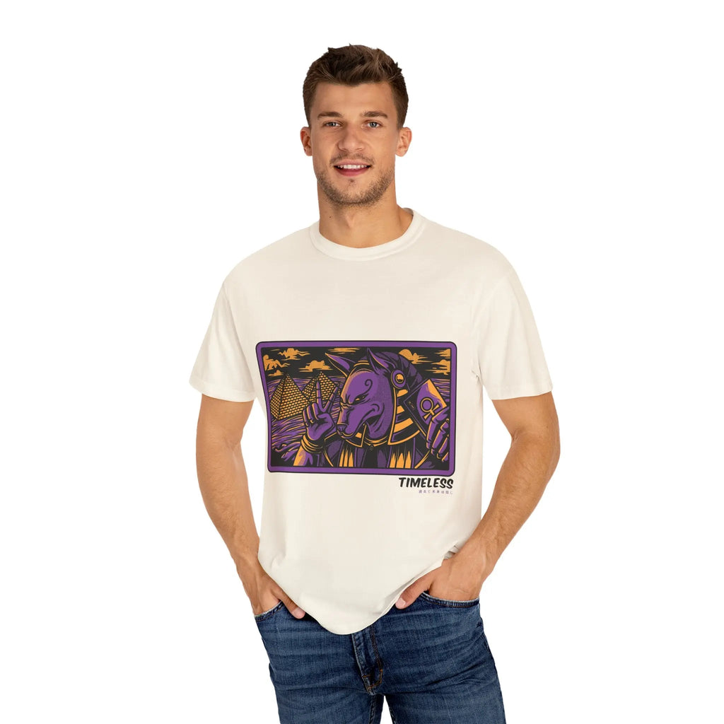 Anubis With Egyptian Pyramids and Timeless Graphic T-Shirt - Sinful Threads