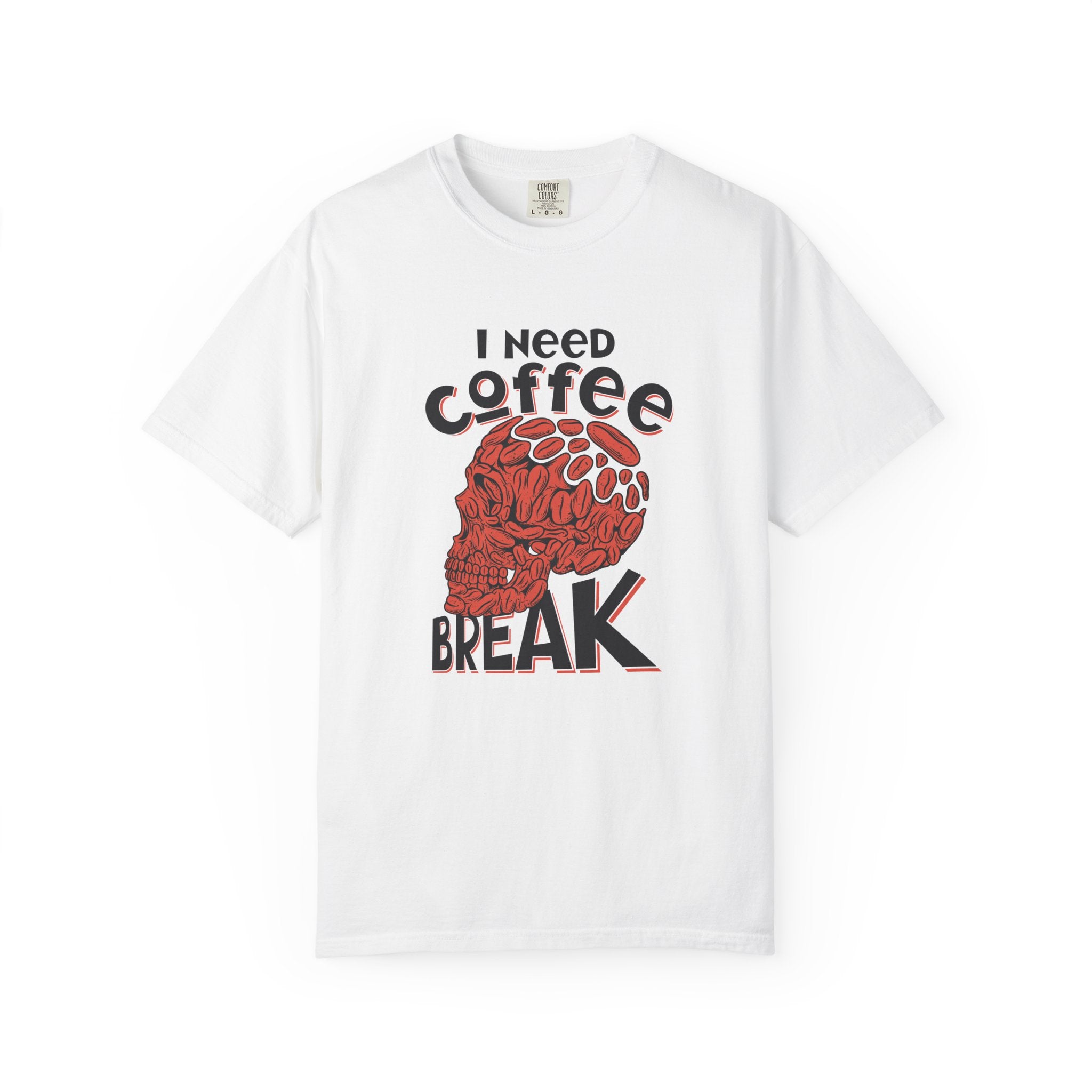 Coffee Skull Shirt - Funny Bold Graphic - Caffeine Addict Tee - Sinful Threads