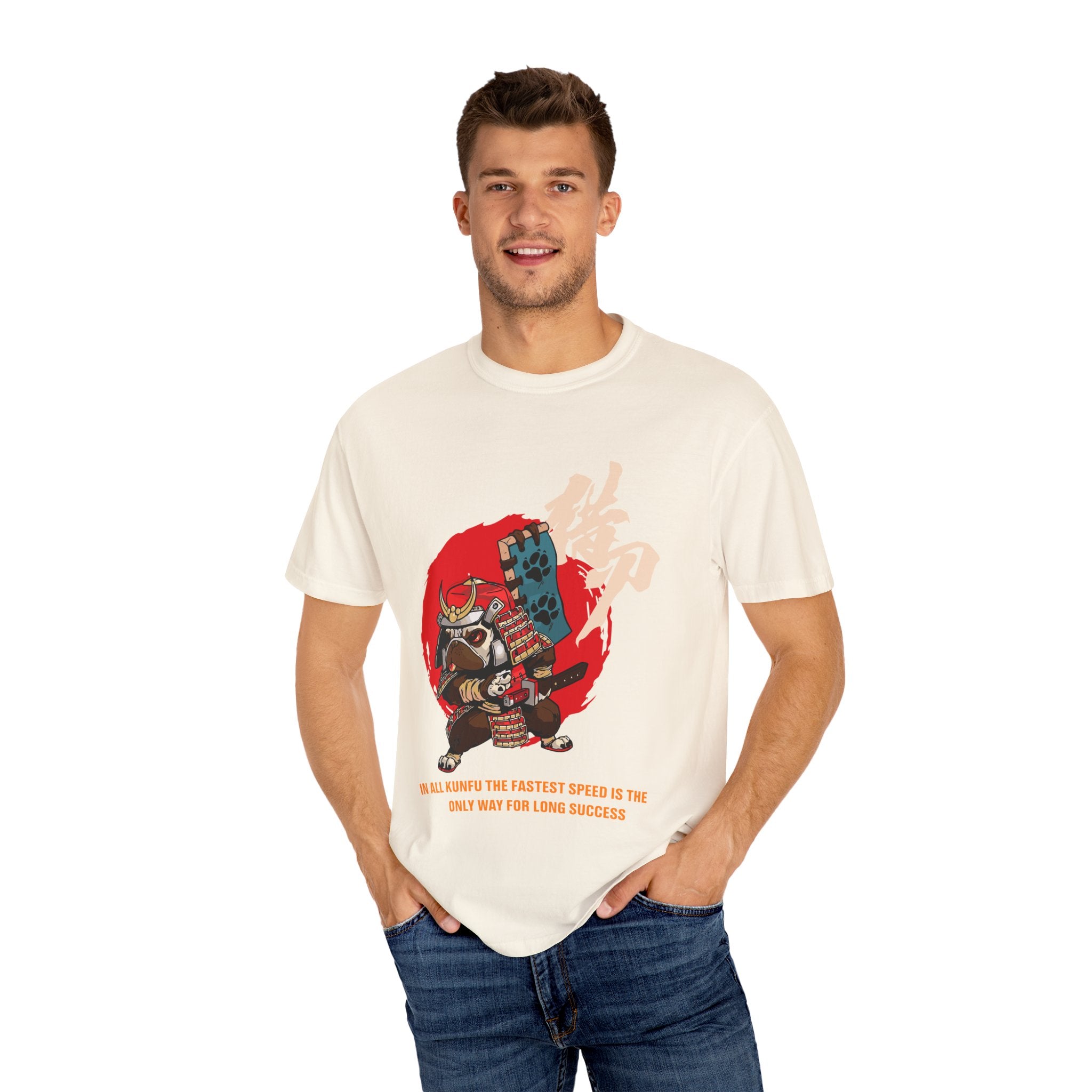 Pug Dog Graphic Tee Japanese Samurai Art Gift - Sinful Threads