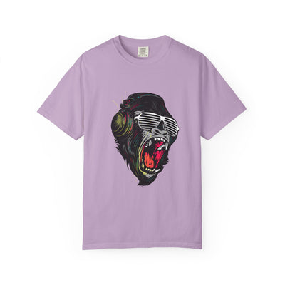 Angry Gorilla With Headphones And Glasses Design T-Shirt - Sinful Threads