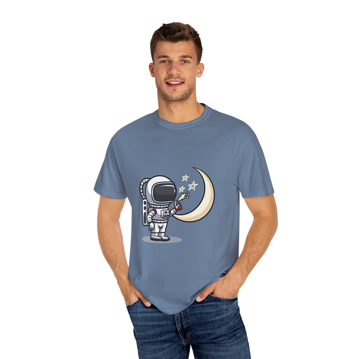 Cartoon Astronaut Shirt – Graffiti Moon Tee – Space Lover Gift