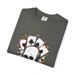 Skull Playing Cards Dice Gambling Casino Design T-Shirt