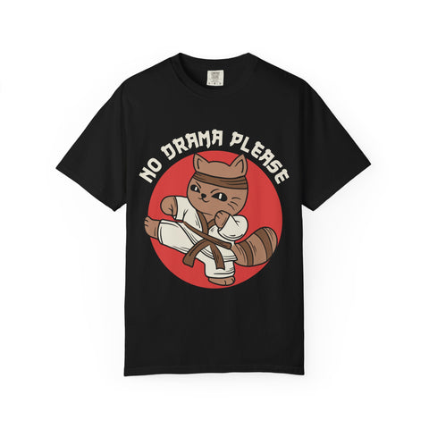 Karate cat shirt - no drama please tee - funny gift