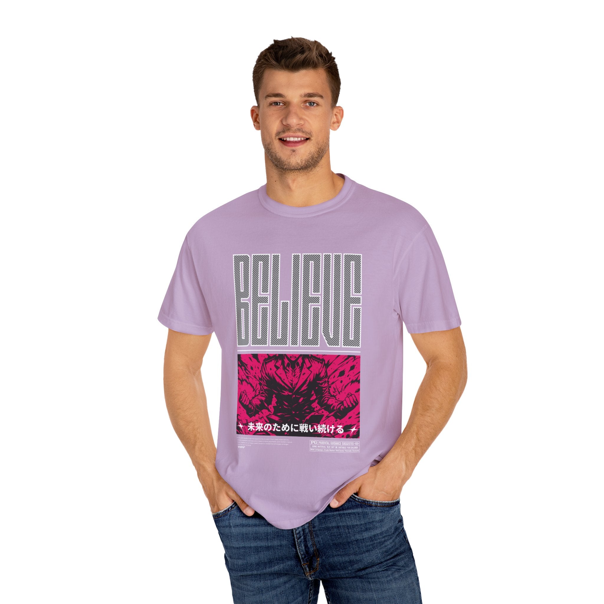 Believe Anime Tee - Bold Japanese Motivational - Gift - Sinful Threads