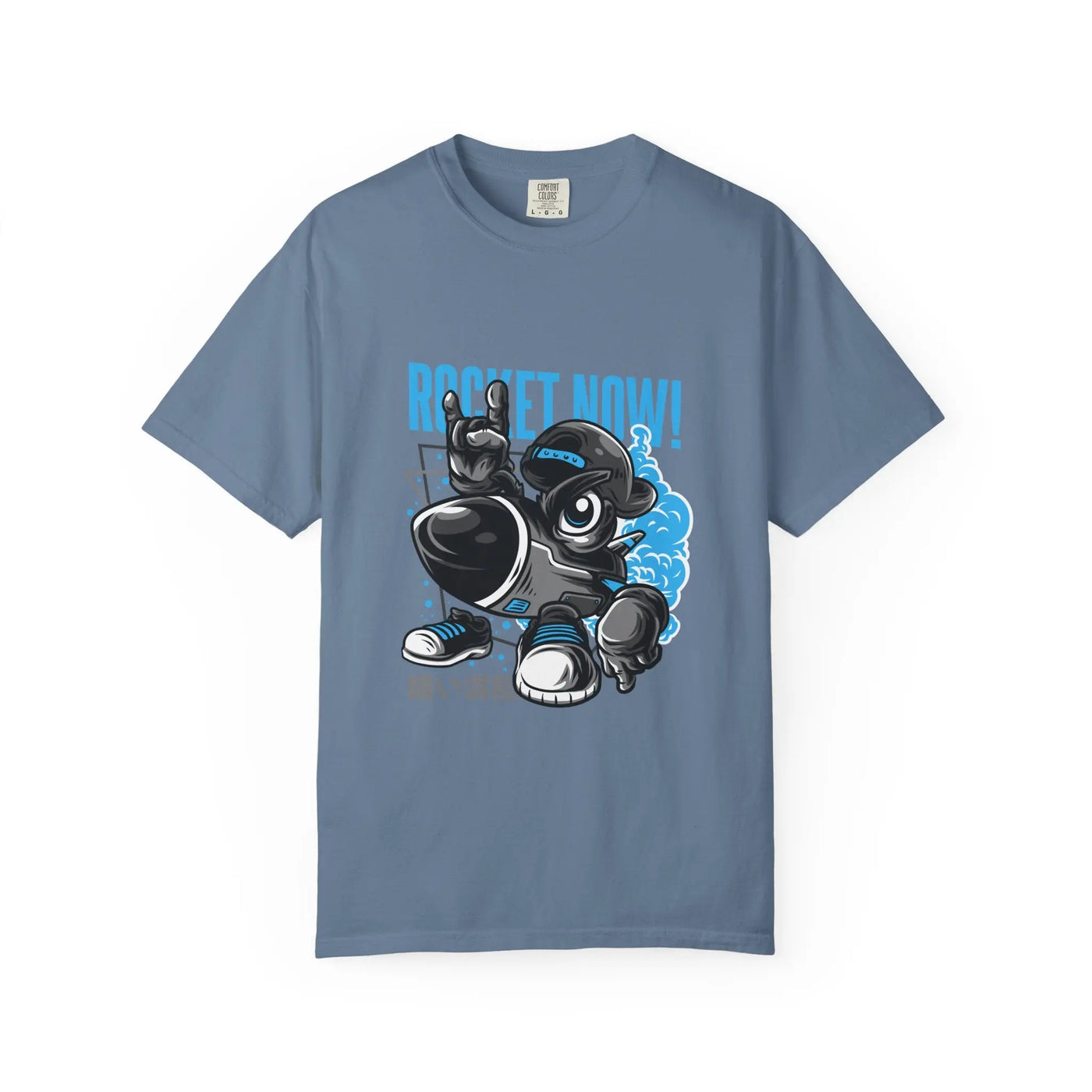 Rocket Now Cartoon Graphic Unisex Relaxed Fit T-Shirt - Sinful Threads