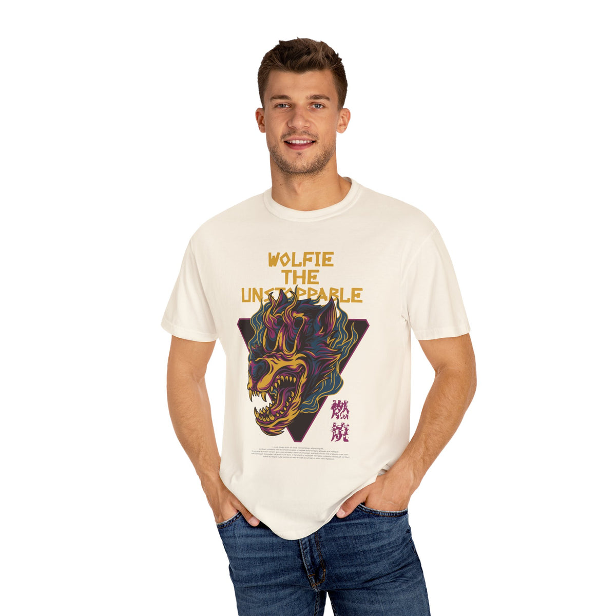Fierce Wolfie The Unstoppable Graphic Design T-Shirt