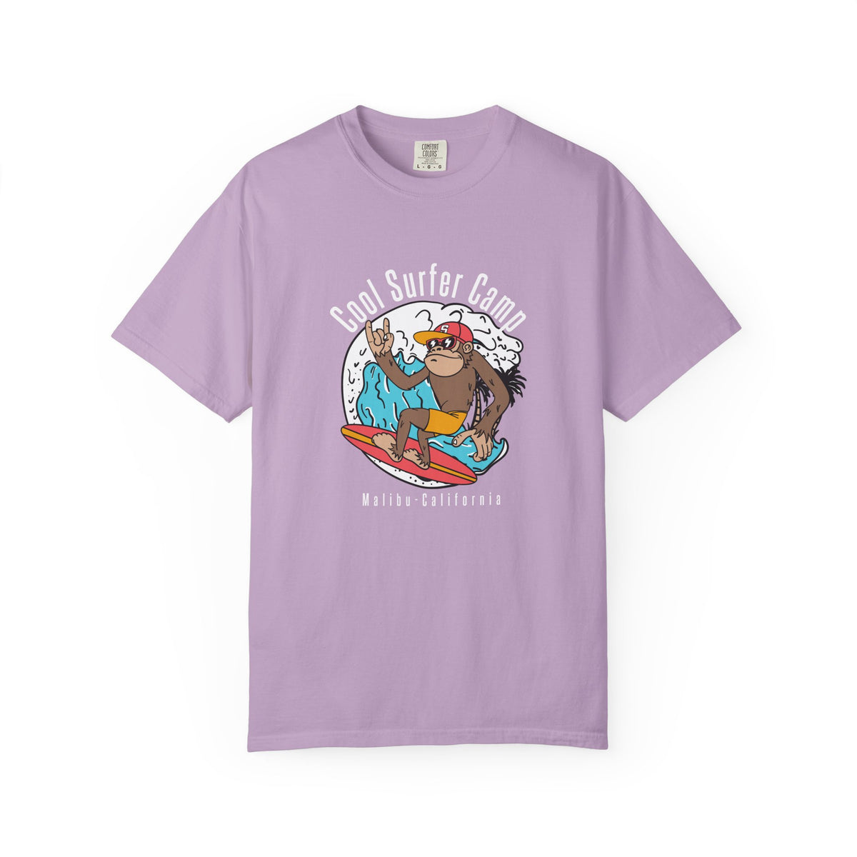 Malibu California Cool Surfing Monkey Graphic Casual Wear T-Shirt