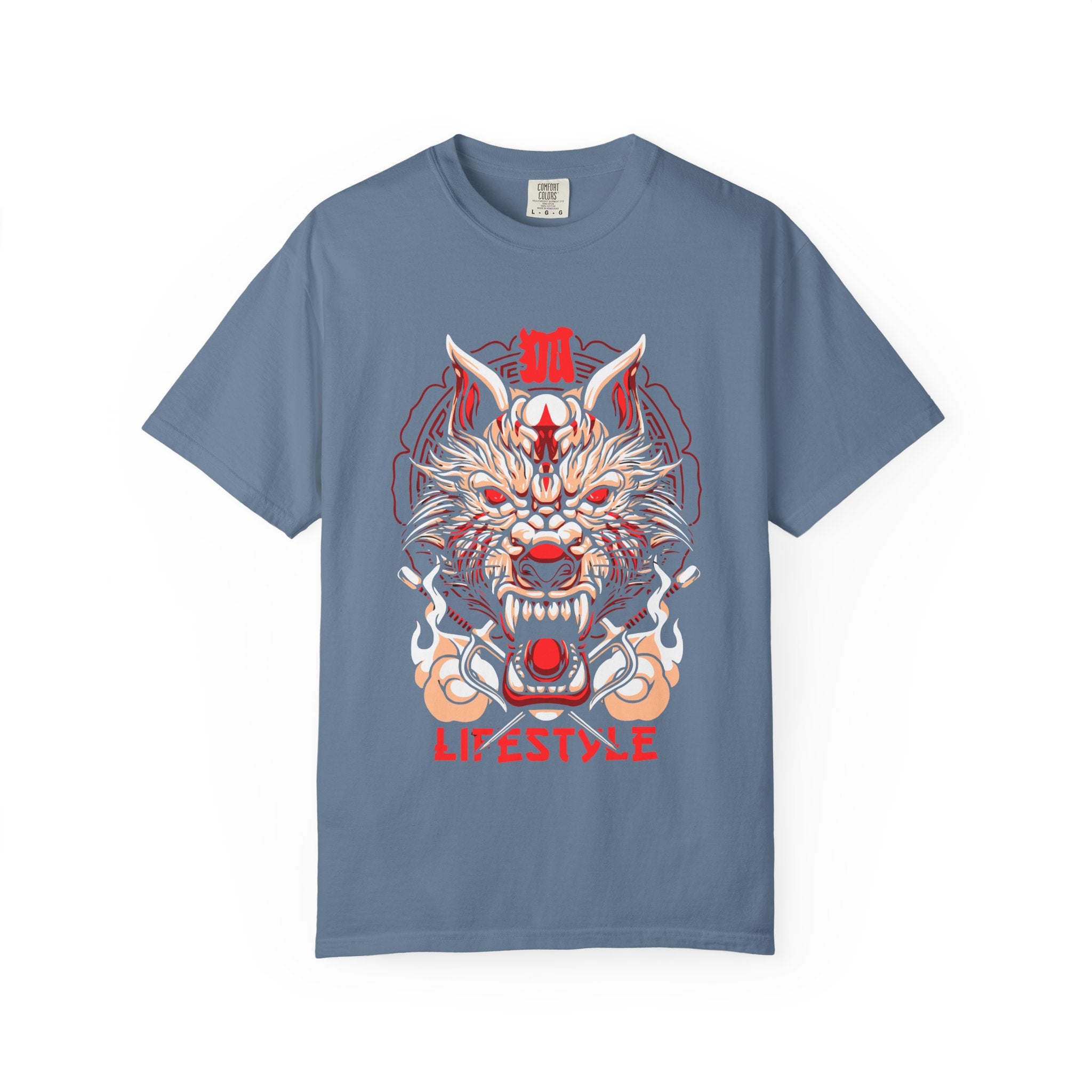 Samurai Warrior Tee - Japanese Wolf Art Shirt - Streetwear - Sinful Threads
