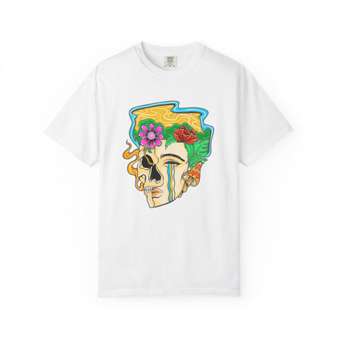 Floral Skull Shirt - Skeleton Graphic Tee - Artistic Gift