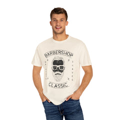 Barbershop Haircuts Shaves Classic Design Trendy T-Shirt - Sinful Threads