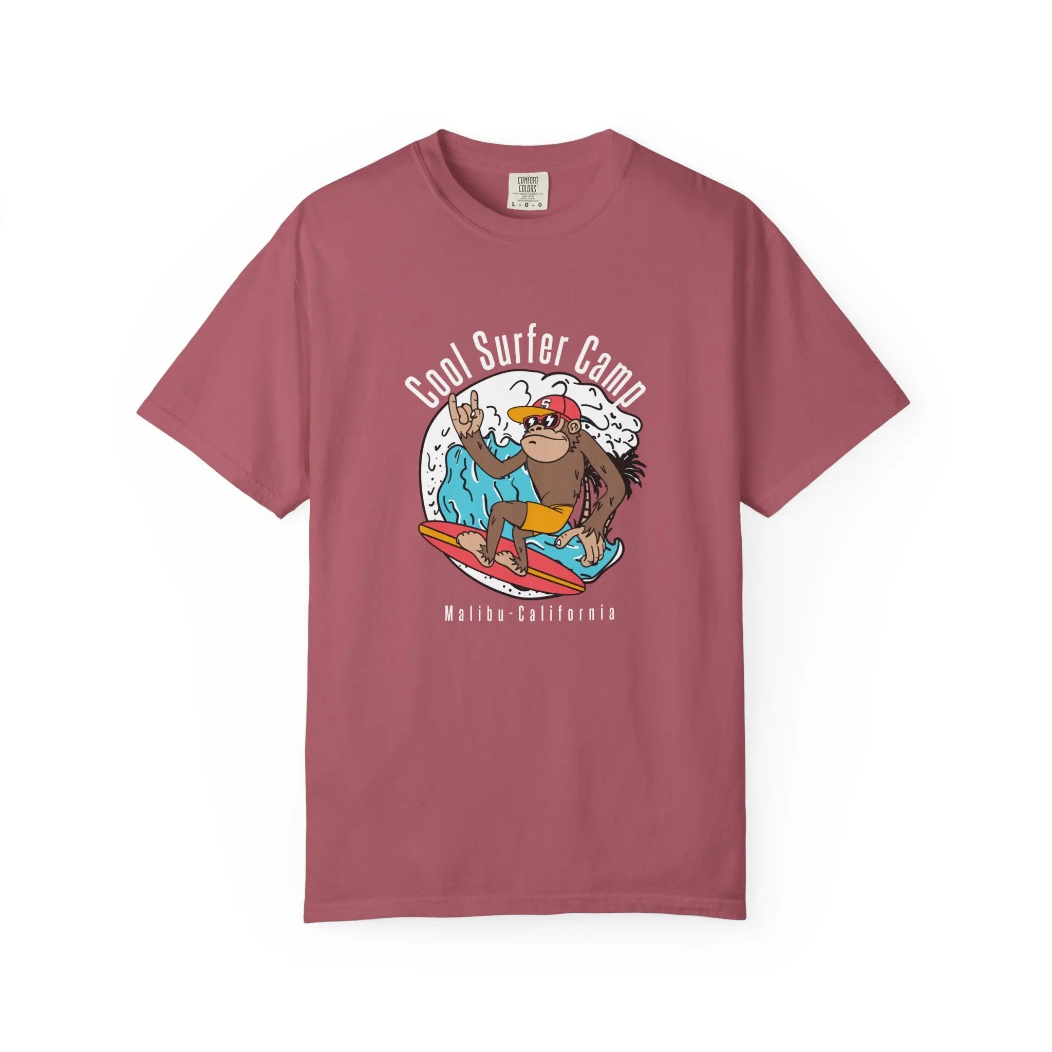 Malibu California Cool Surfing Monkey Graphic Casual Wear T-Shirt - Sinful Threads