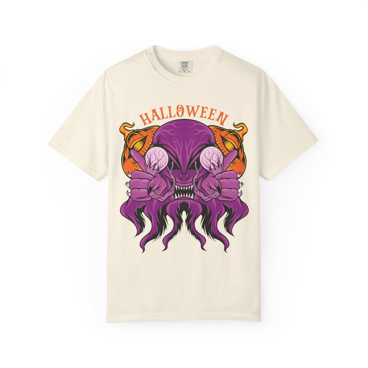 Monster pumpkin shirt - Purple Spooky Tee - Creepy Gift