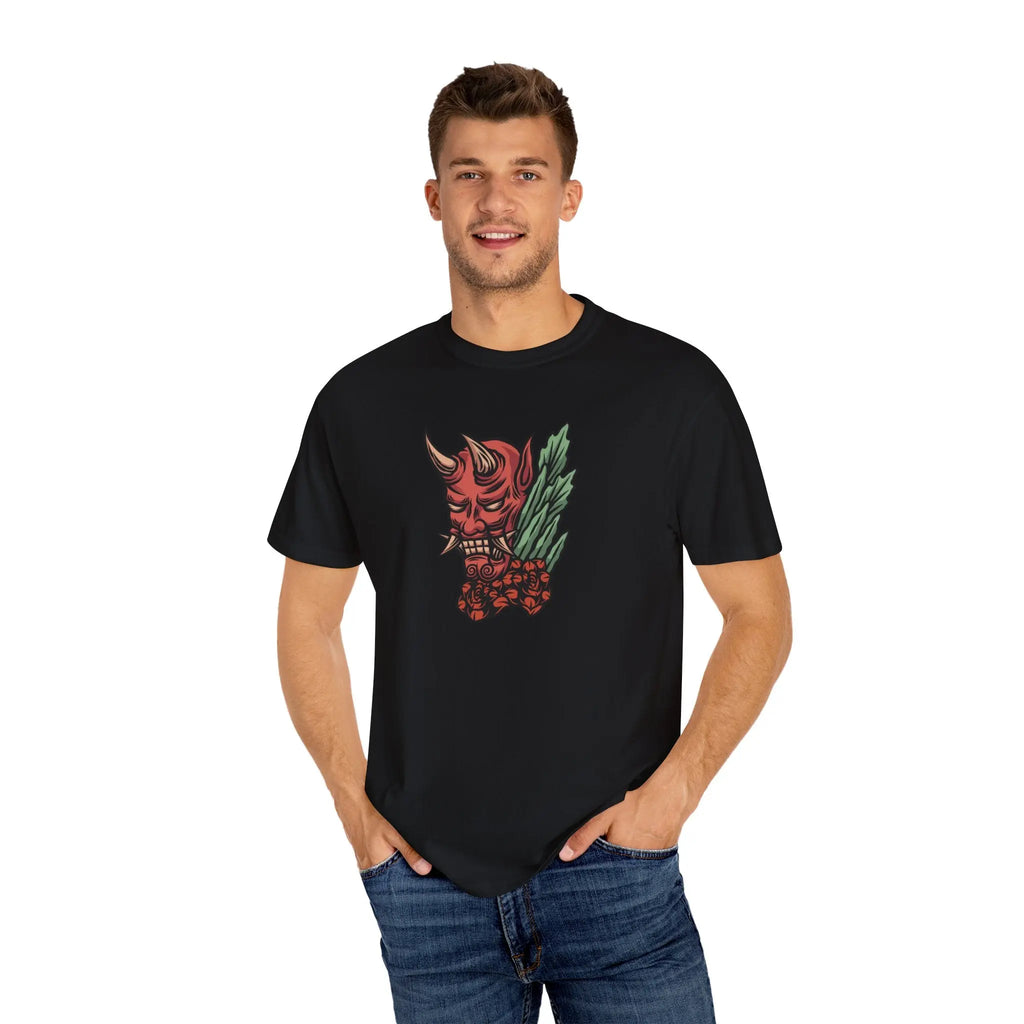 Oni Mask T Shirt - Japanese demon tee - Sinful Threads