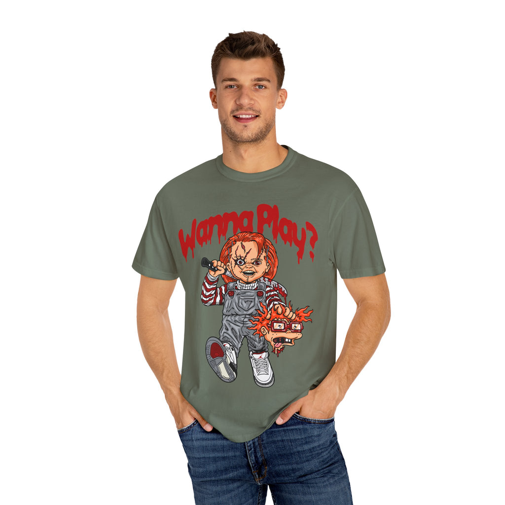 Chucky Doll Shirt - Wanna Play Horror Tee for Movie Fans - Sinful Threads
