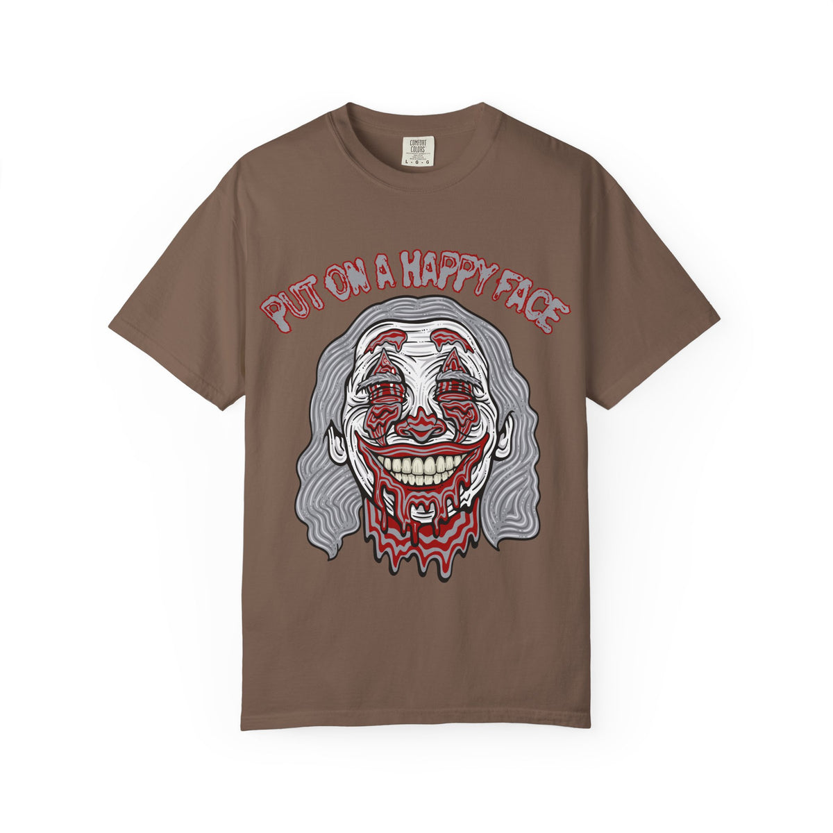 Trippy Clown Shirt - Put On Happy Face Psychedelic Tee Fun