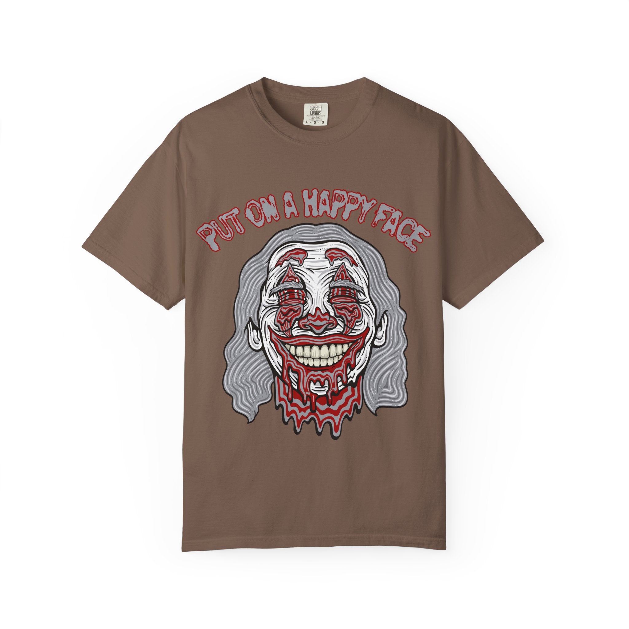 Trippy Clown Shirt - Put On Happy Face Psychedelic Tee Fun - Sinful Threads