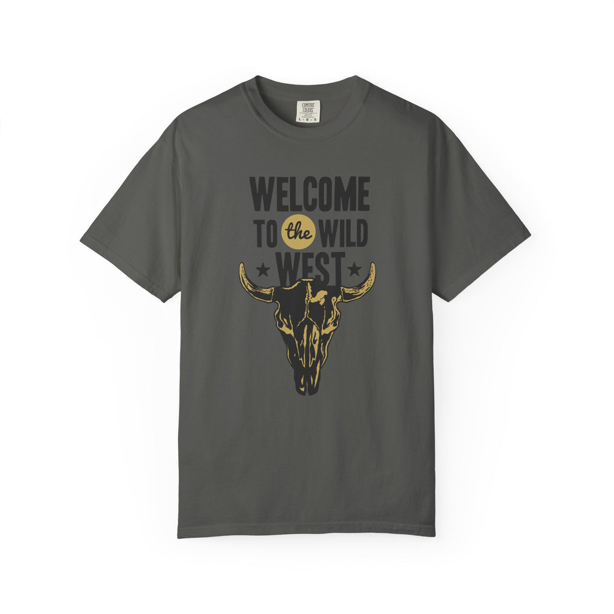 Welcome To The Wild West Graphic Design Bull T-Shirt - Sinful Threads