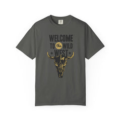 Welcome To The Wild West Graphic Design Bull T-Shirt - Sinful Threads
