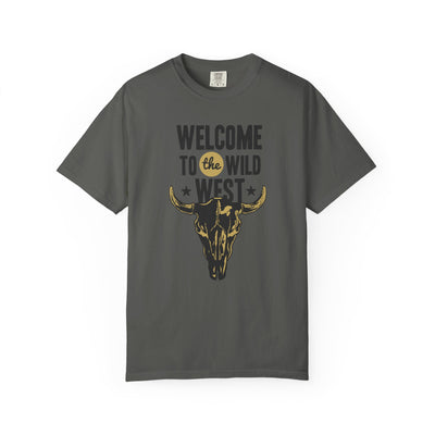 Welcome To The Wild West Graphic Design Bull T-Shirt - Sinful Threads