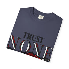 Trust None Tee – Snake Handshake Dark Streetwear