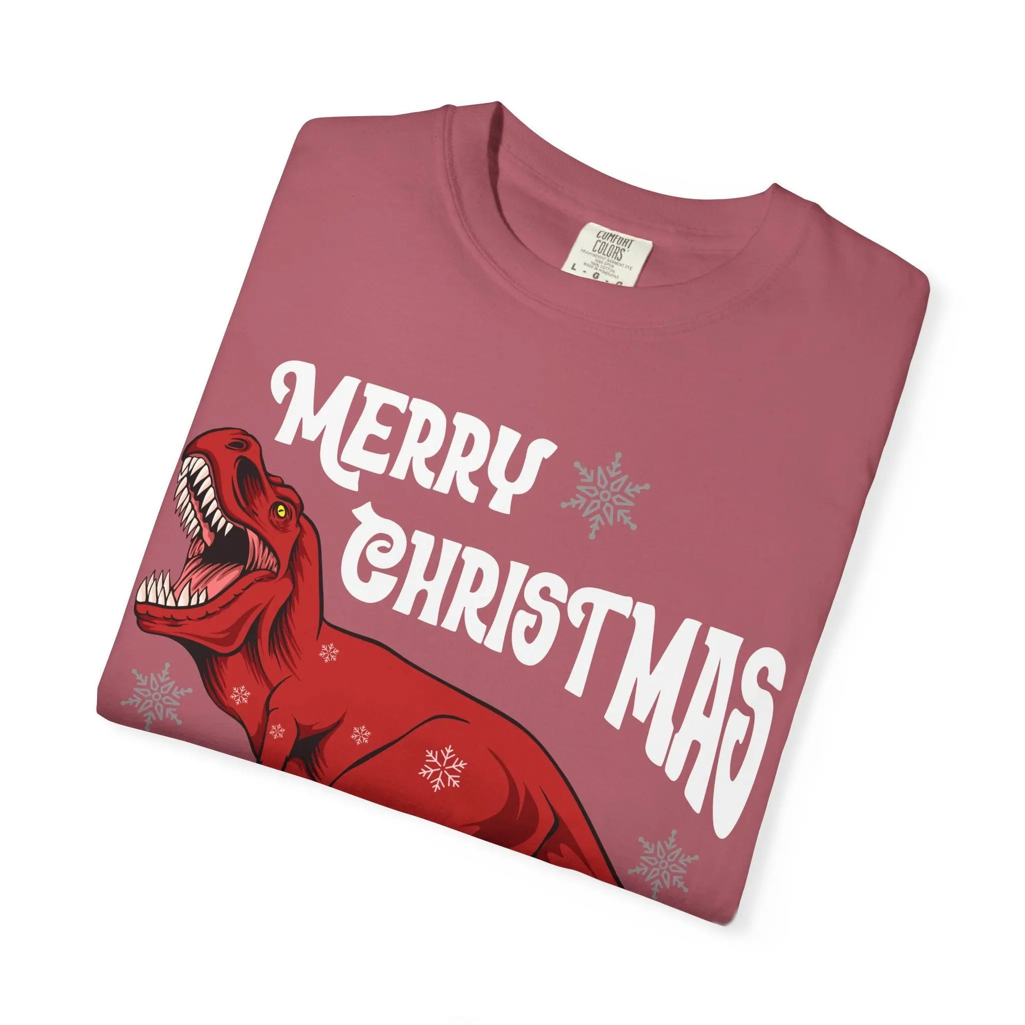 Christmas T Rex Tee - Funny Holiday Dinosaur Gift - Sinful Threads